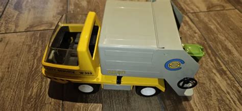 PLAYMOBIL CAMION POUBELLE Vintage GEOBRA Stytem 3780 Ancien Jouet City