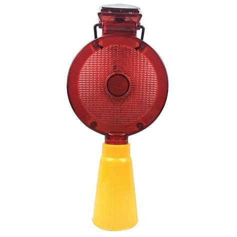 Solar Traffic Lamp Yellow And Red Led Barricade Flash Light For