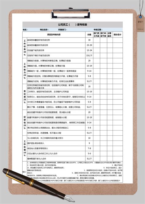 公司员工季度考核表excel模板公司员工季度考核表excel模板下载人事管理 绩效考核 脚步网