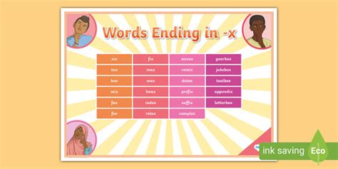 Words Ending in -x Word Mat (teacher made) - Twinkl