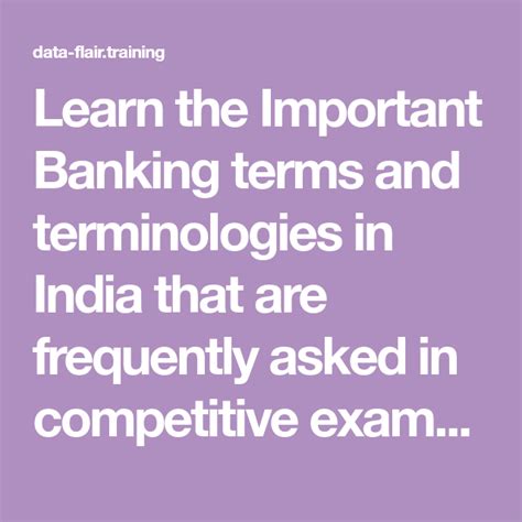 Learn The Important Banking Terms And Terminologies In India That Are