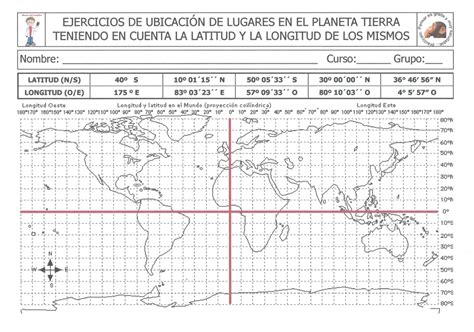 Actividad Online De Coordenadas Geograficas Para Sexto De Primaria