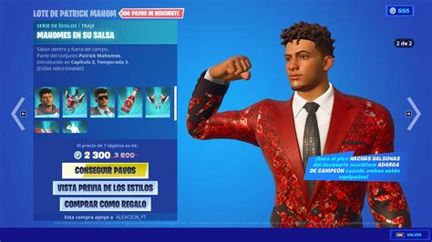 Nueva Skin Patrick Mahomes Nueva Tienda Fortnite Hoy De Agosto