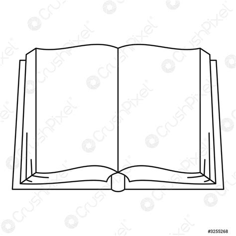 Icono De Libro Abierto Estilo De Contorno Vector De Stock