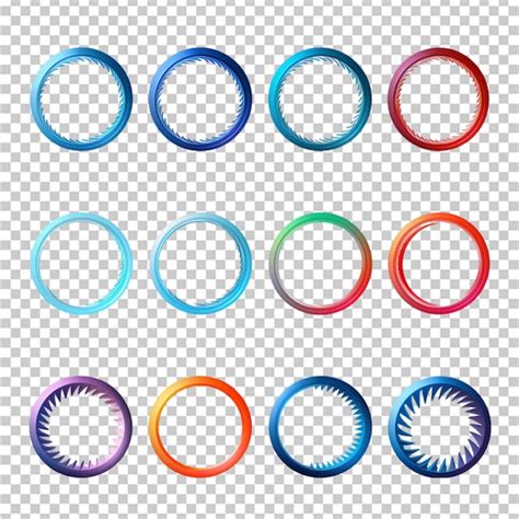 Premium Psd Circle Arrows Set Rotate Refresh Reload Icons On White