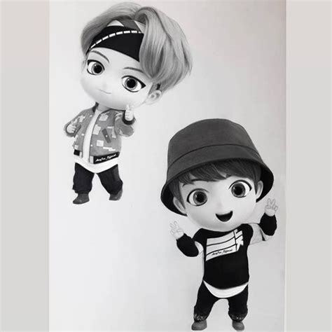 Drawing Bts Tinytan Kim Taehyung And Jungkook Artyira Official