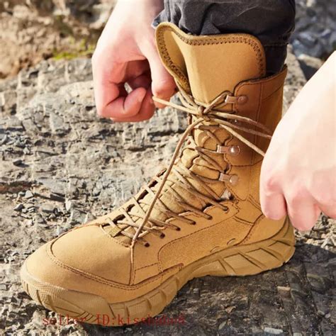 MENS OUTDOOR MILITARY Tactical Army Combat Boots Hiking Desert Shoes