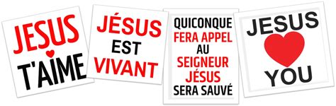 JÉSUS STICKERS Pour afficher l amour de Dieu partout en France