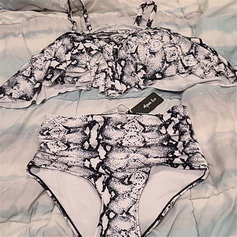 Aqua Eve Swim New Aqua Eve Snake Print High Waist Bikini Poshmark