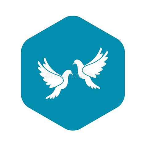 Two Doves Simple Icon Stock Vector Illustration Of Engagement 79863254