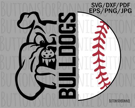 Bulldogs Baseball Svg Bulldog Svg Baseball Svg Cut File Etsy