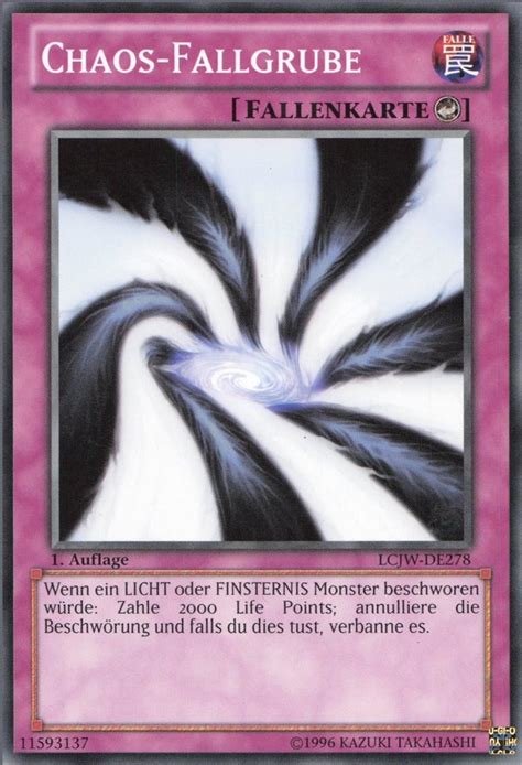 Recollectibles Sammelkarte Yugioh Karte Chaos Fallgrube Yu Gi Oh Karte Lcjw De278 Common