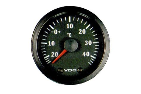 VDO Exterior Temperature Gauge 25 40C 52mm 12V CV Pfellas Lt