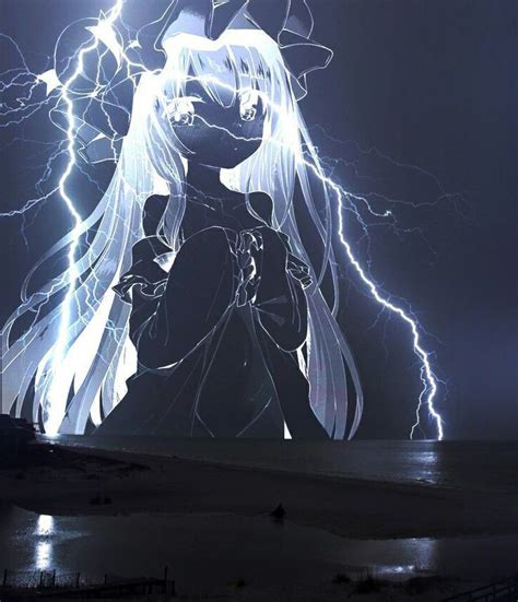 White Neon Anime Pfp •• Inverted Colors Девушки из аниме