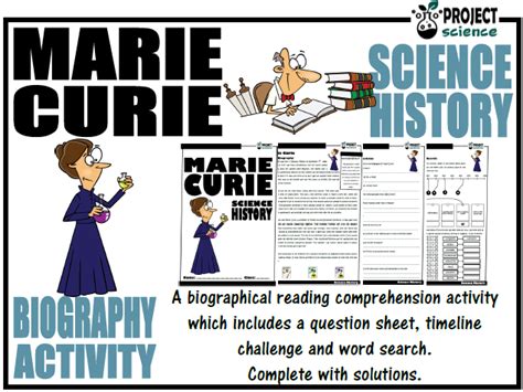 Marie Curie Biography Activity Teaching Resources