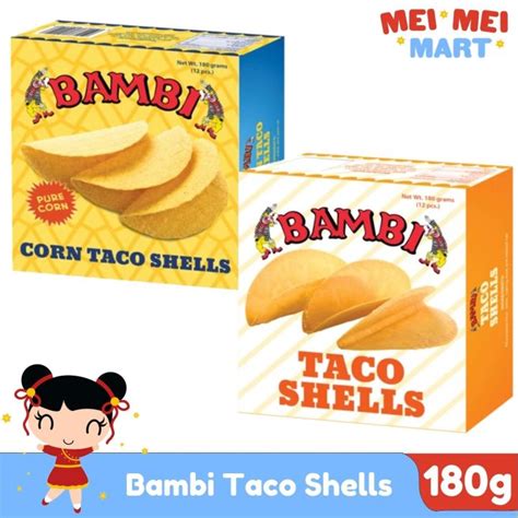 Bambi Mexican Taco Shell Corn Taco Shell Plain G Pcs Lazada Ph