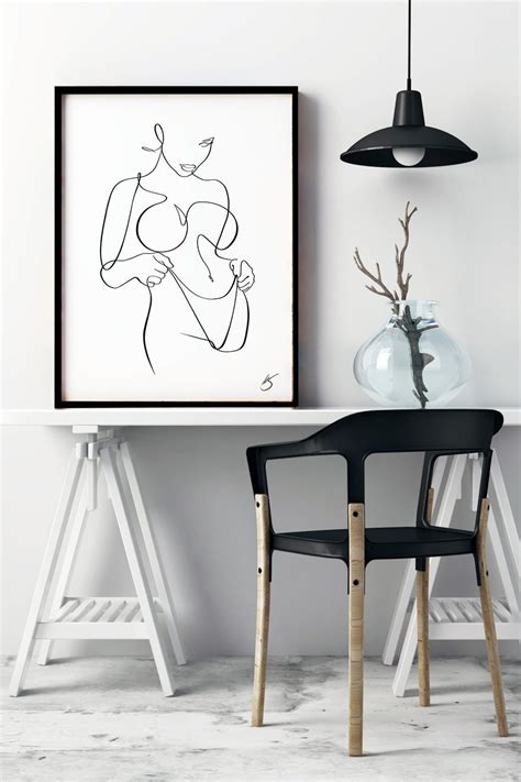 Original Lucier. Nude Figure Female Form Line Art - Etsy