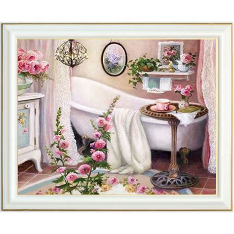 Diamond Painting Salle De Bain 40 X 50 Cm Divers Lartera