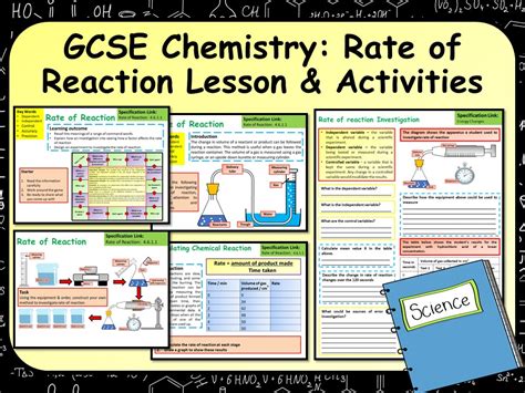 Ks Aqa Gcse Chemistry Science Rate Of Reaction Lesson Activities