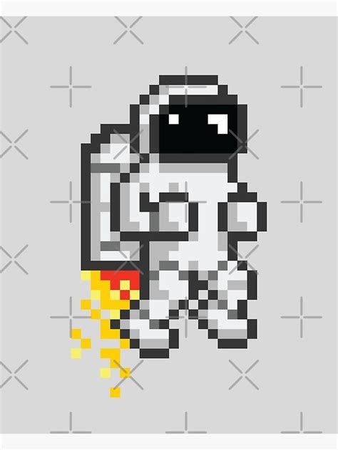 Space Astronaut Pixel Art Print For Sale By DonatasSab Redbubble