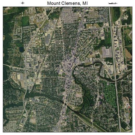 Aerial Photography Map of Mount Clemens, MI Michigan