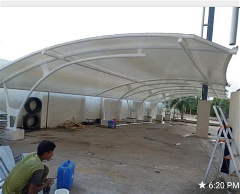 Dome Tensile Fabric Modular Car Parking Structures Paint Coated At Rs