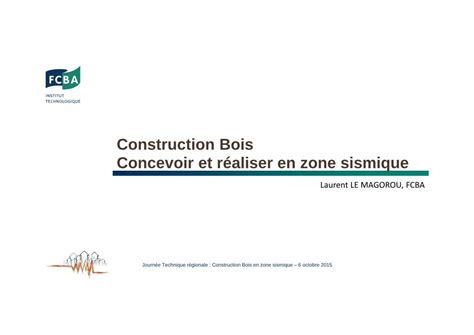 PDF Construction Bois Concevoir et réaliser en zone sismiquejtr