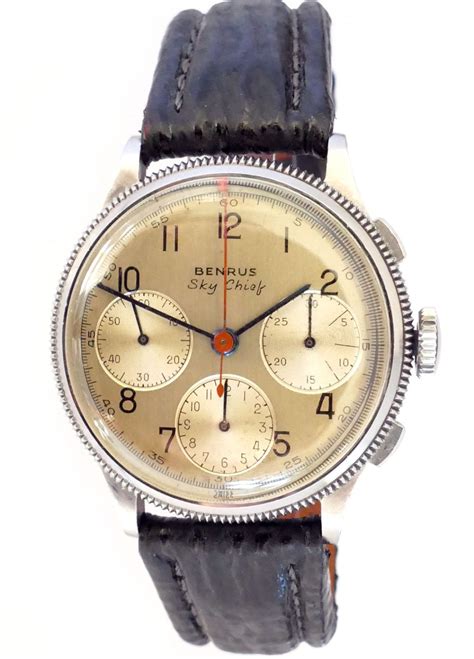 Benrus Sky Chief Large Steel Valjoux 71 Vintage Chronograph