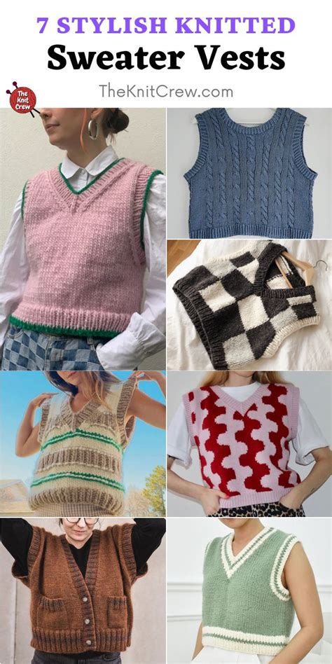 7 Stylish Knitted Sweater Vest Patterns The Knit Crew