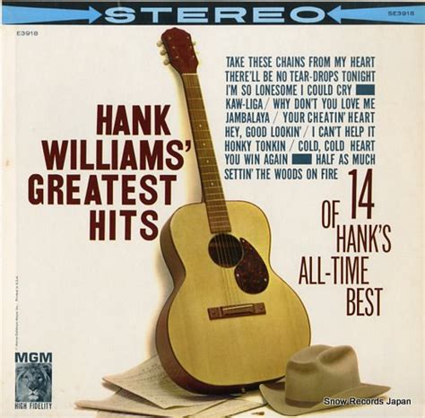 ハンク・ウィリアムス Hank Williams Greatest Hits Se3918 レコード買取