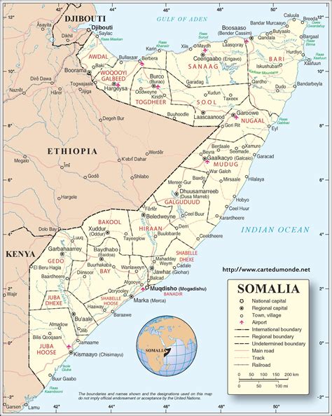 Mapa Somalia, Kraj Mapa Somalia