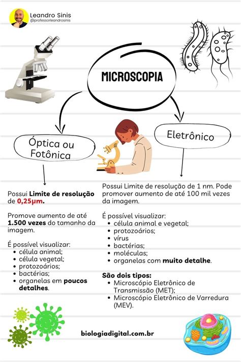 Microscopia Mapa Mental Mapa mental Microscópio eletrônico de