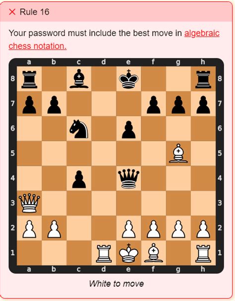 The Password Game - Best Move in Algebraic Chess Notation. - Chess ...