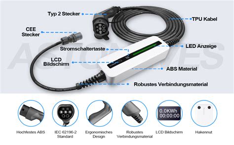 Astoneves Typ Ev Ladeger T Modus A Elektroauto Ladekabel Mit