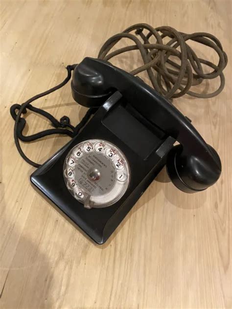 Vintage Bakelite French Telephone Ericsson Colombes S