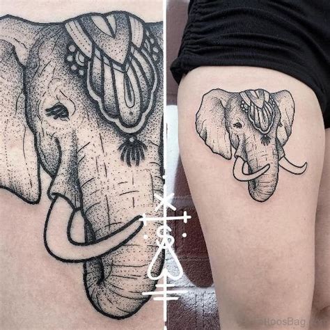 Outstanding Elephant Tattoos On Thigh Tattoo Designs Tattoosbag