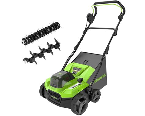 Greenworks Gd40sc33 G Max Digipro 40v Cordless Lawn Scarifier And Dethatcher