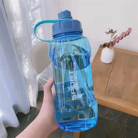 Jual Botol Minum Viral Bening Kapasitas Liter Ada Penanda Waktu