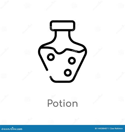 Outline Potion Vector Icon Isolated Black Simple Line Element Illustration From Magic Concept