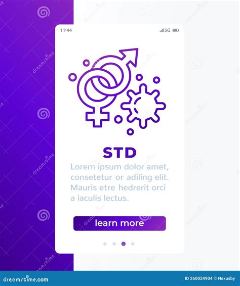 Sexual Transmitted Disease Banner Template Concept Vector Flat