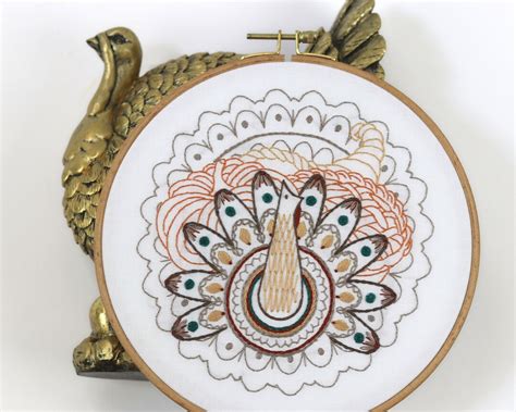 Embroidery Kit Thanksgiving Turkey Hand Embroidery Pumpkin