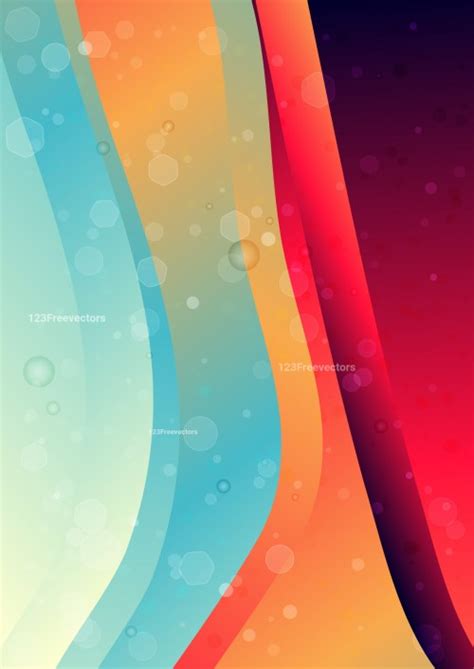 Pink Blue And Orange Abstract Gradient Vertical Wavy Background