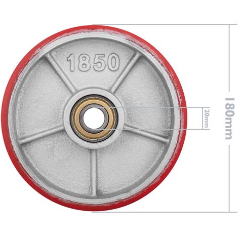 Koło do wózka paletowego Wałek poliuretanowy 180x50 mm 900 kg 2 pak