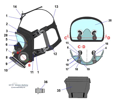 Dräger Panorama Nova Dive Sport Vollgesichtsmaske Zeichnung Original