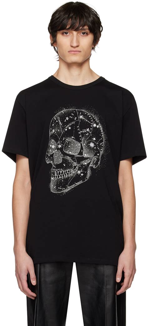 Alexander Mcqueen Black Skull Print T Shirt Ssense