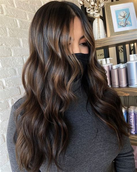 Subtle Balayage Brunette Dark Brown Hair Balayage Dark Brunette Hair