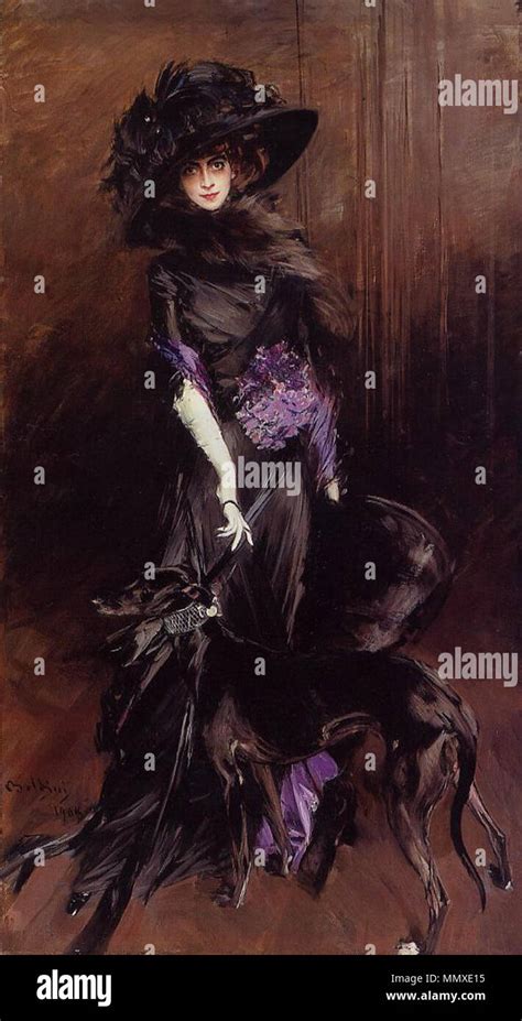 Italiano La Marchesa Luisa Casati 1881 1957 Con Un Levriero