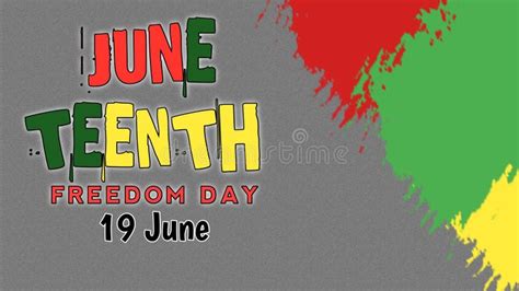 Juneteenth Freedom Day 19 July Banner Poster Background Illustration