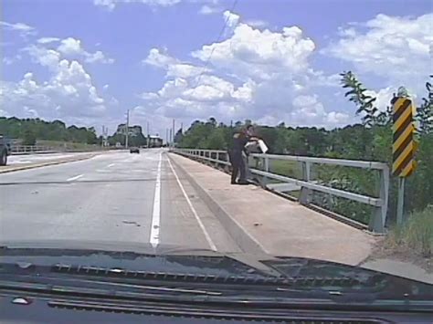 Video Deputies Stop Man From Jumping Off Highway Overpass