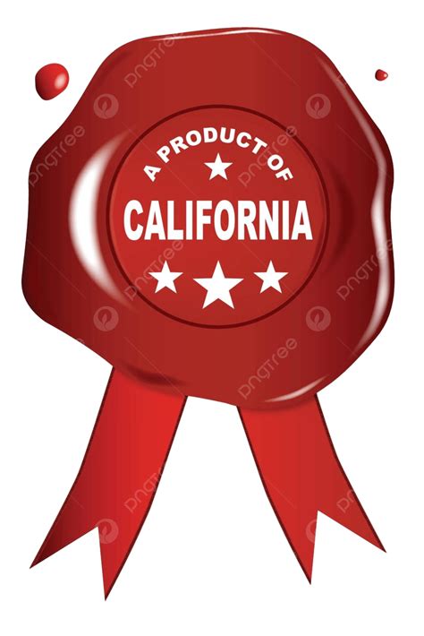 A Product Of California Stamp Wax Wax Seal Red Vector Stamp Wax Wax